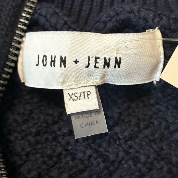 Evereve John + Jenn New‎ Size XS Benni Cotton Knit Vest Navy White Stripes - Picture 9 of 12